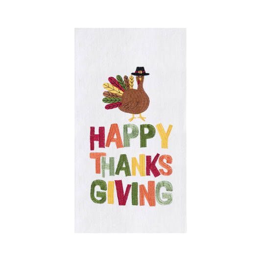 Fall/Harvest Happy Thanksgiving Turkey Kitchen Towel