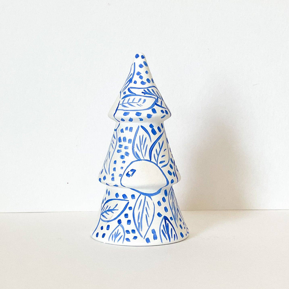 Blue and White Citrus Mini Christmas Tree|Jessica Reynolds Art