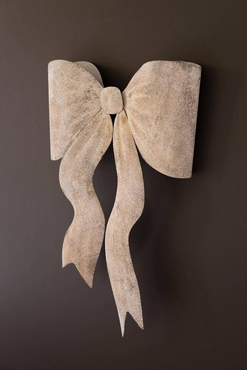 Large Rustic Metal Door Hanger Bow