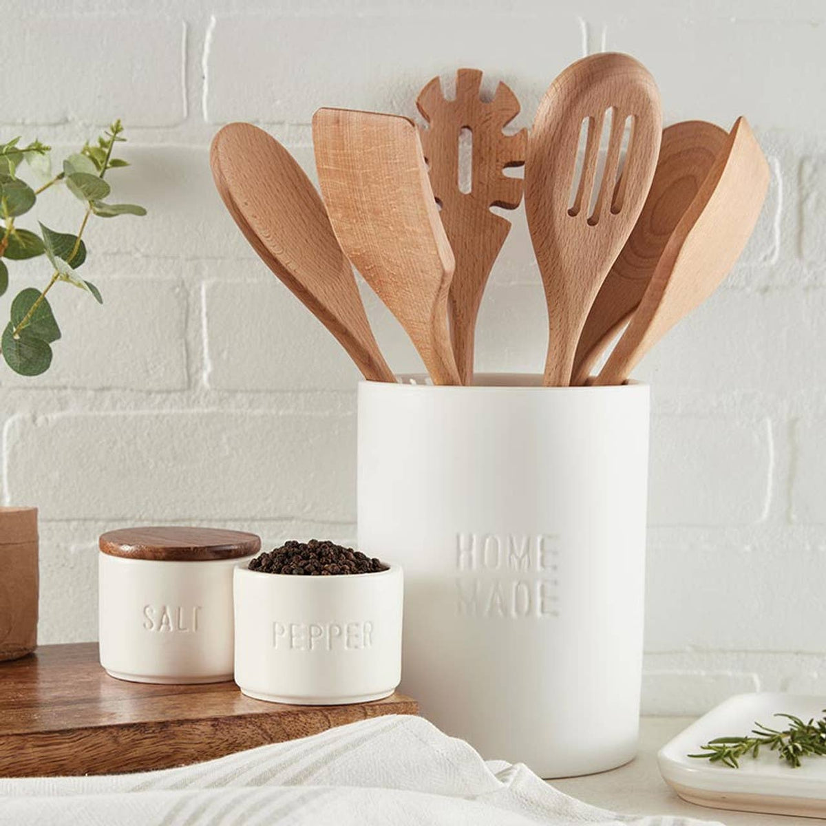 Face to Face Wood Utensil Set - Home Made - Set of 4