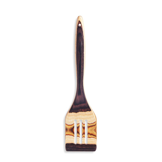 Pakkawood Slotted Turner - Earth Brown