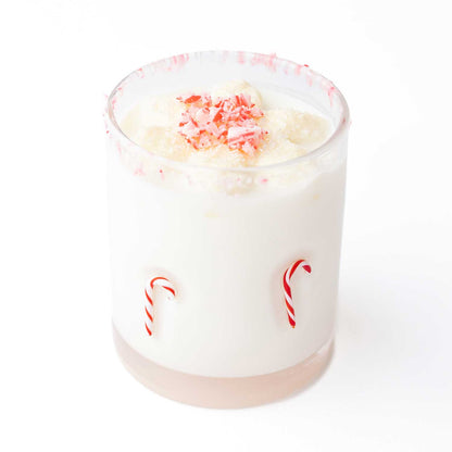 Candy Cane Icon Bead Drinking Glass, 8 oz