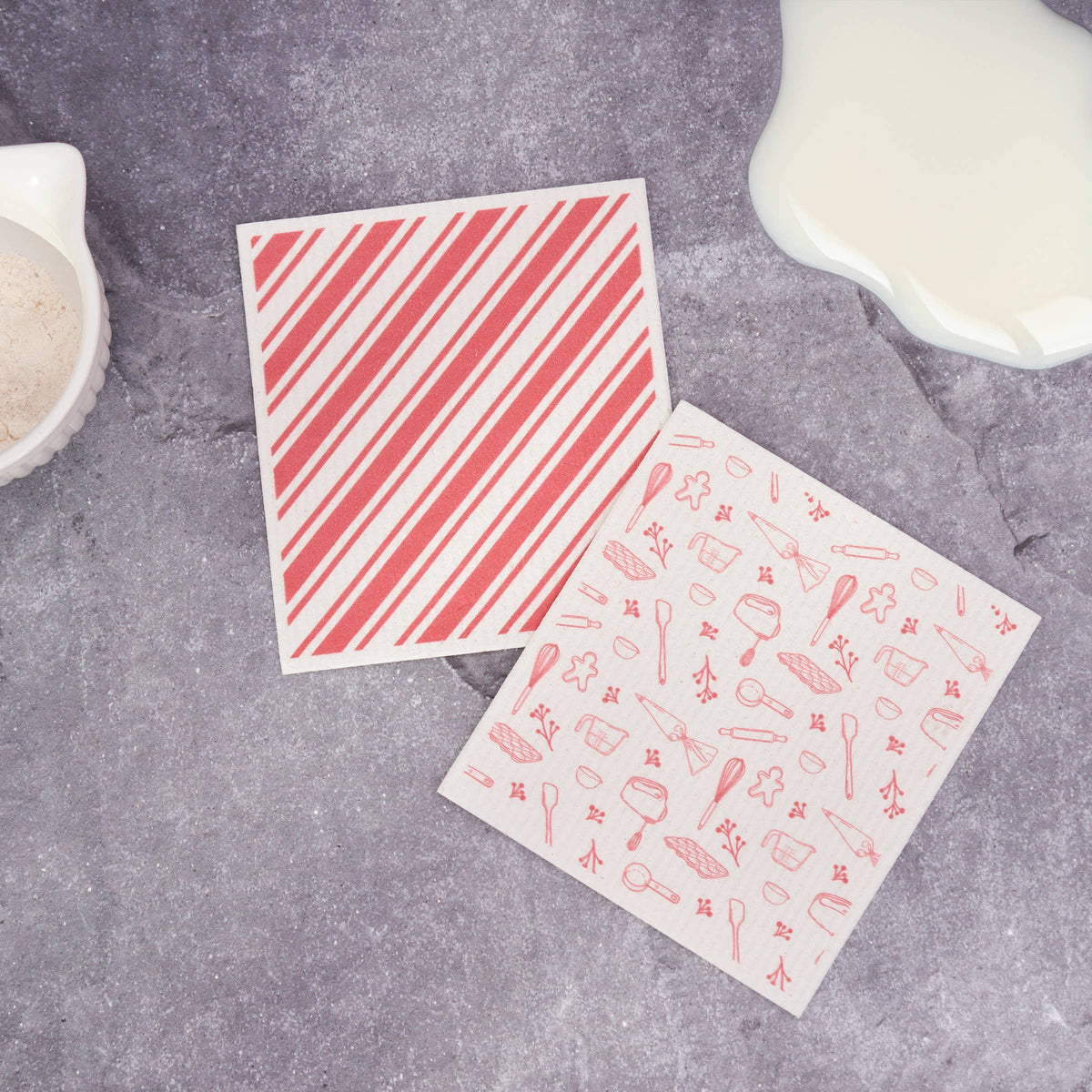 Christmas Baking Swedish Dishcloth Set
