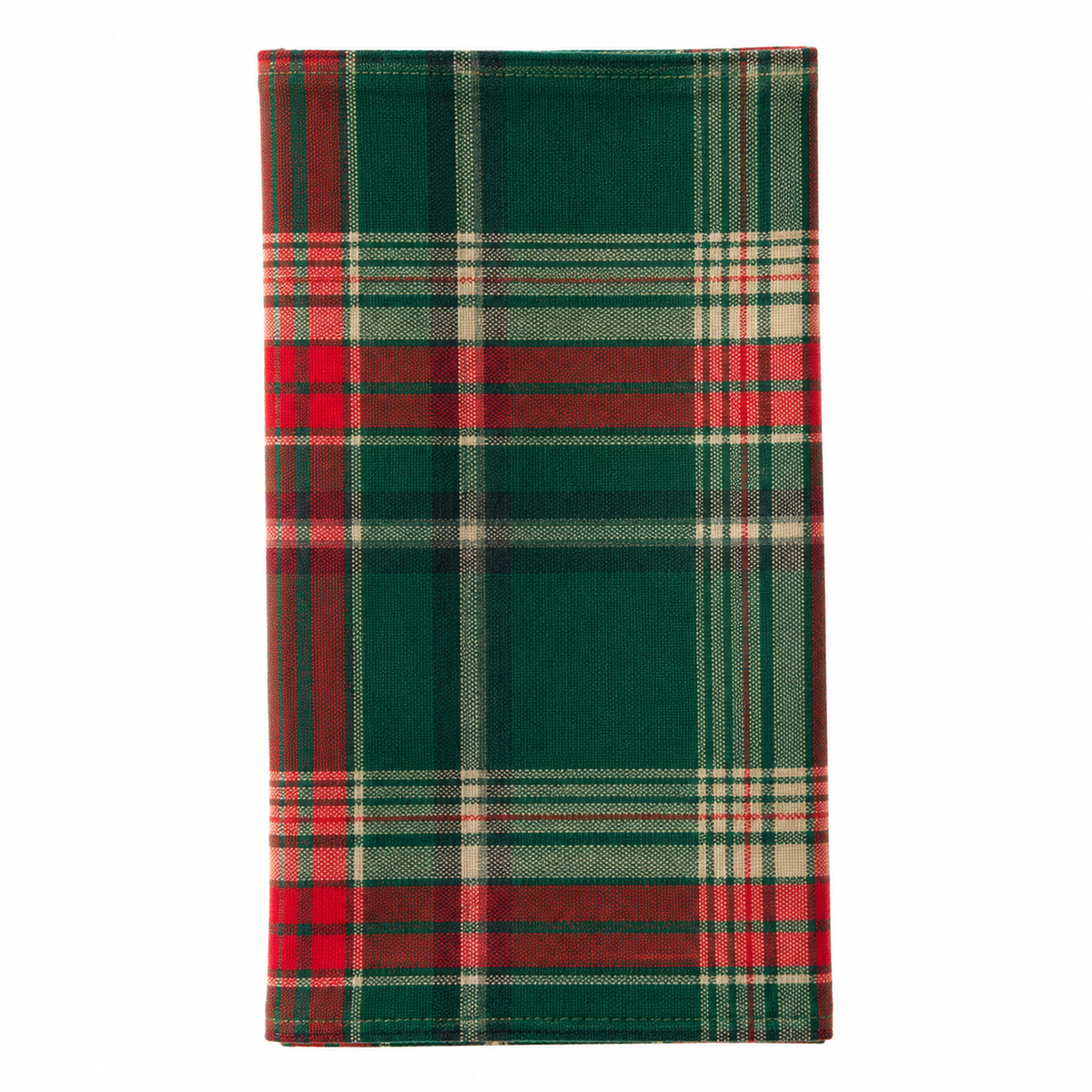 Green & Red Plaid Cotton Blend 20" Dinner Napkin