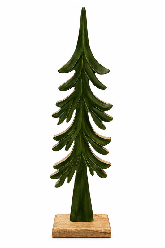 Green Enamel Wooden Tree