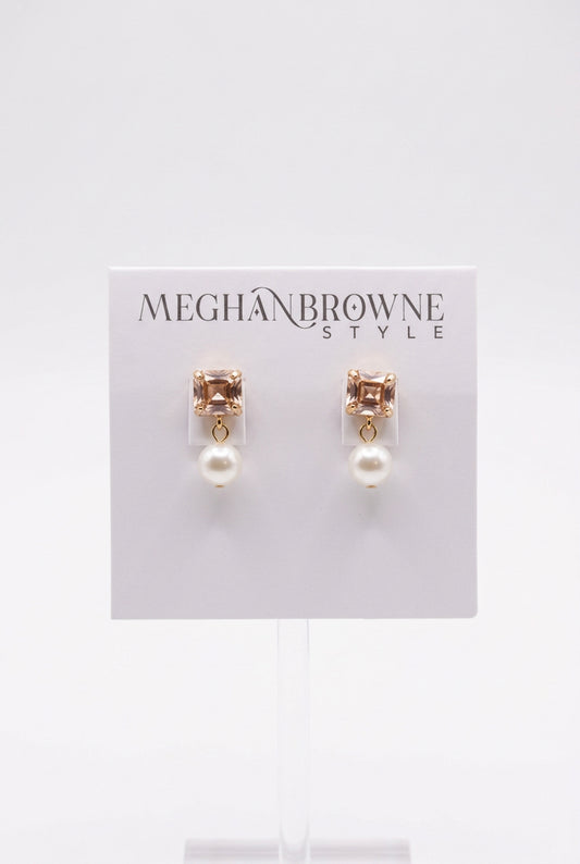 Odie Gold Pearl Earrings