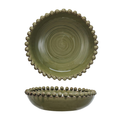 Green Decorative Terra-cotta Bowl