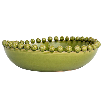 Green Decorative Terra-cotta Bowl