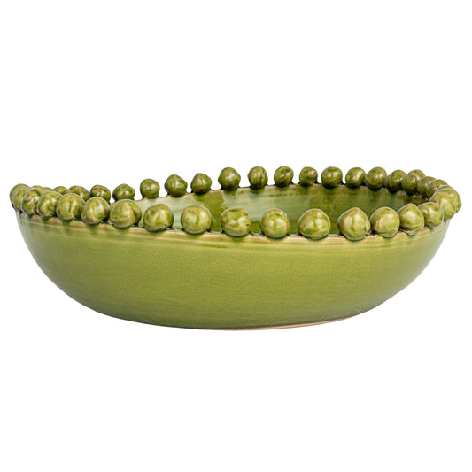 Green Decorative Terra-cotta Bowl