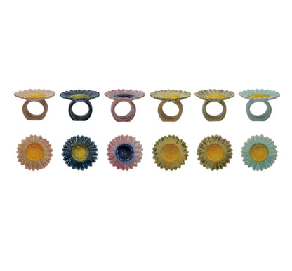 Stoneware Flower Napkin Ring