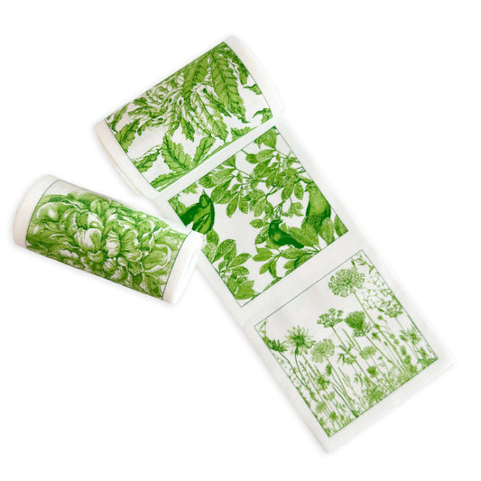 Botanicals Verde Cocktail Napkin Roll