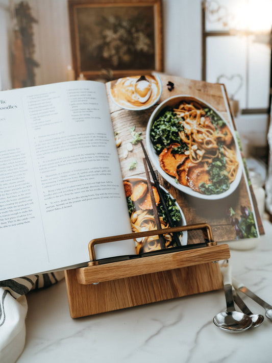 White Oak Cookbook Stand
