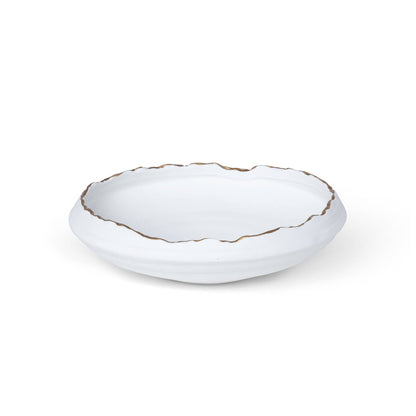 Gilded Organic Edge Shallow Bowl, 9.25"