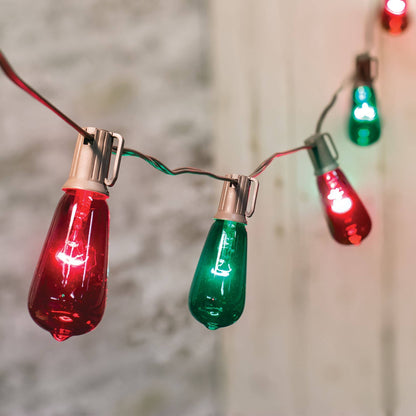 Red/Green Edison Light Strand, 10ct