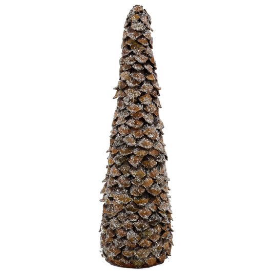Frosted Pinecone Christmas Tree 11.5”