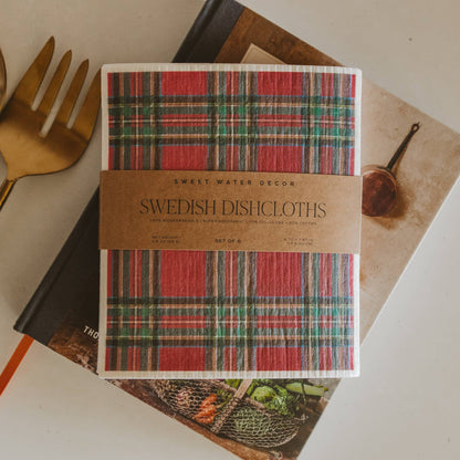 Holiday Pattern Swedish Dishcloths, Set of 6