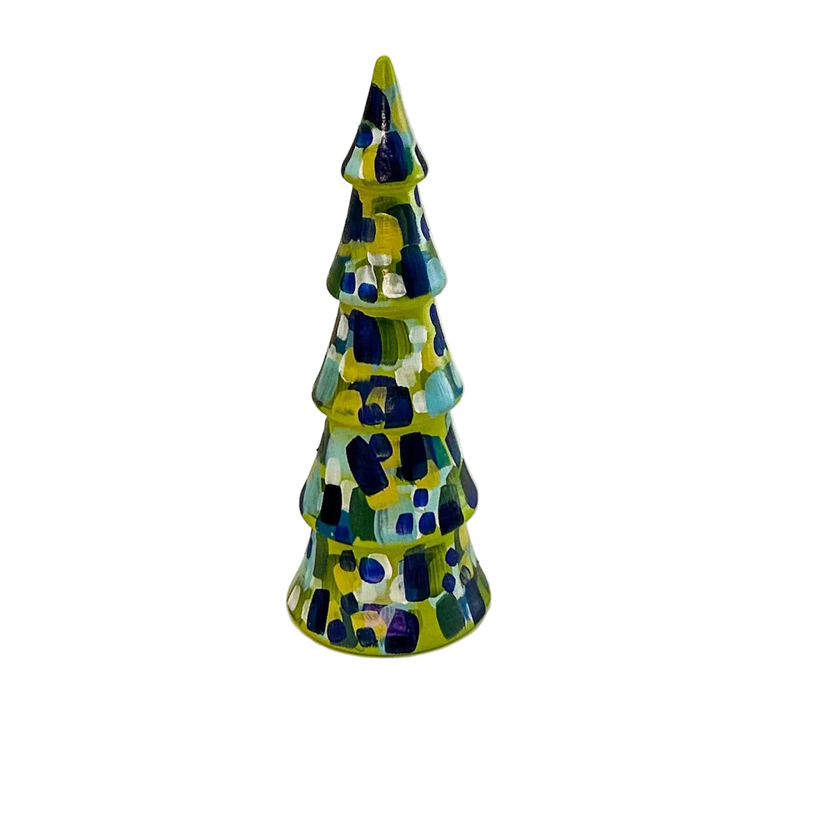 Green and Blue Tall Christmas Tree|Jessica Reynolds Art