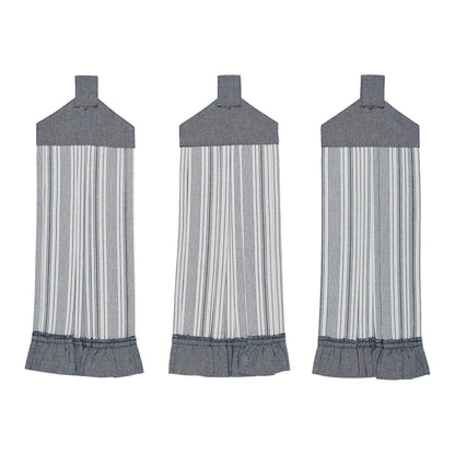 Sawyer Mill Blue Ticking Stripe Kitchen Towel 3pc
