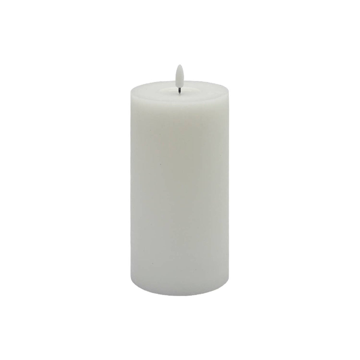 Large White Flameless Pillar Candle