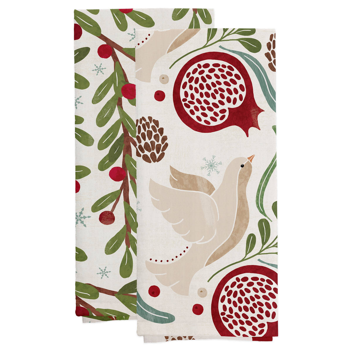 28" Winter Berry Cotton Tea Towels (set of 2)