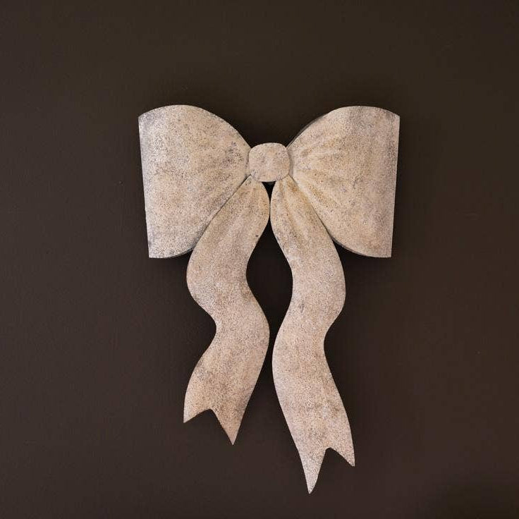 Large Rustic Metal Door Hanger Bow