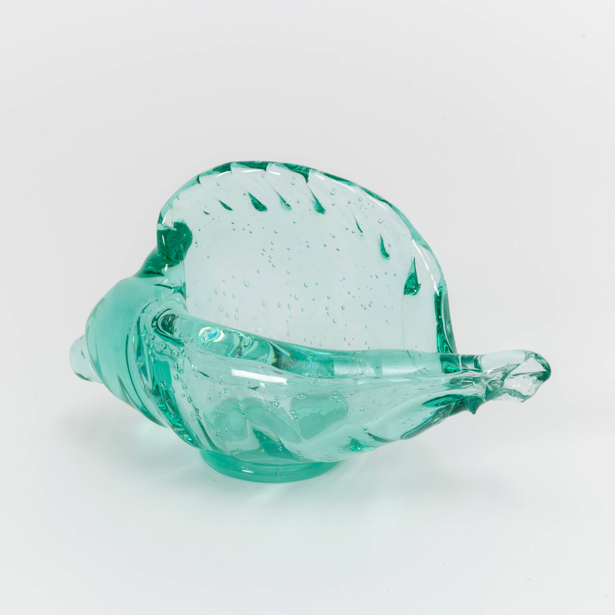 Handblown Glass Conch Shell, 9.5"L