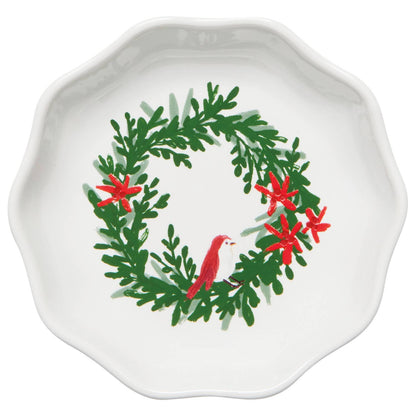 Wreaths Shaped Christmas Pinch Bowls - Set of 6