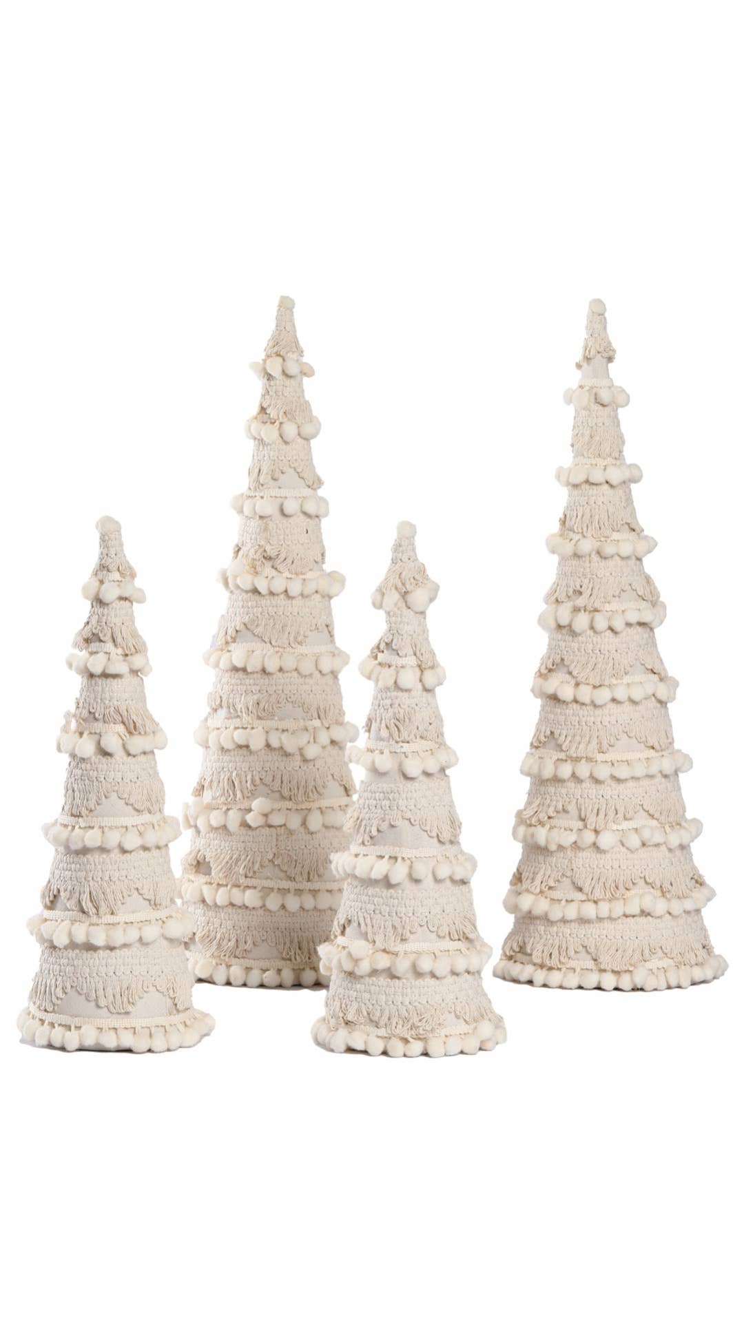 Set of Pom Pom Lace Tree
