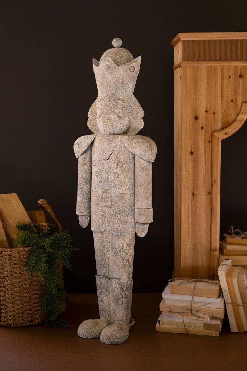 Rustic Metal Nutcracker (3.5ft)