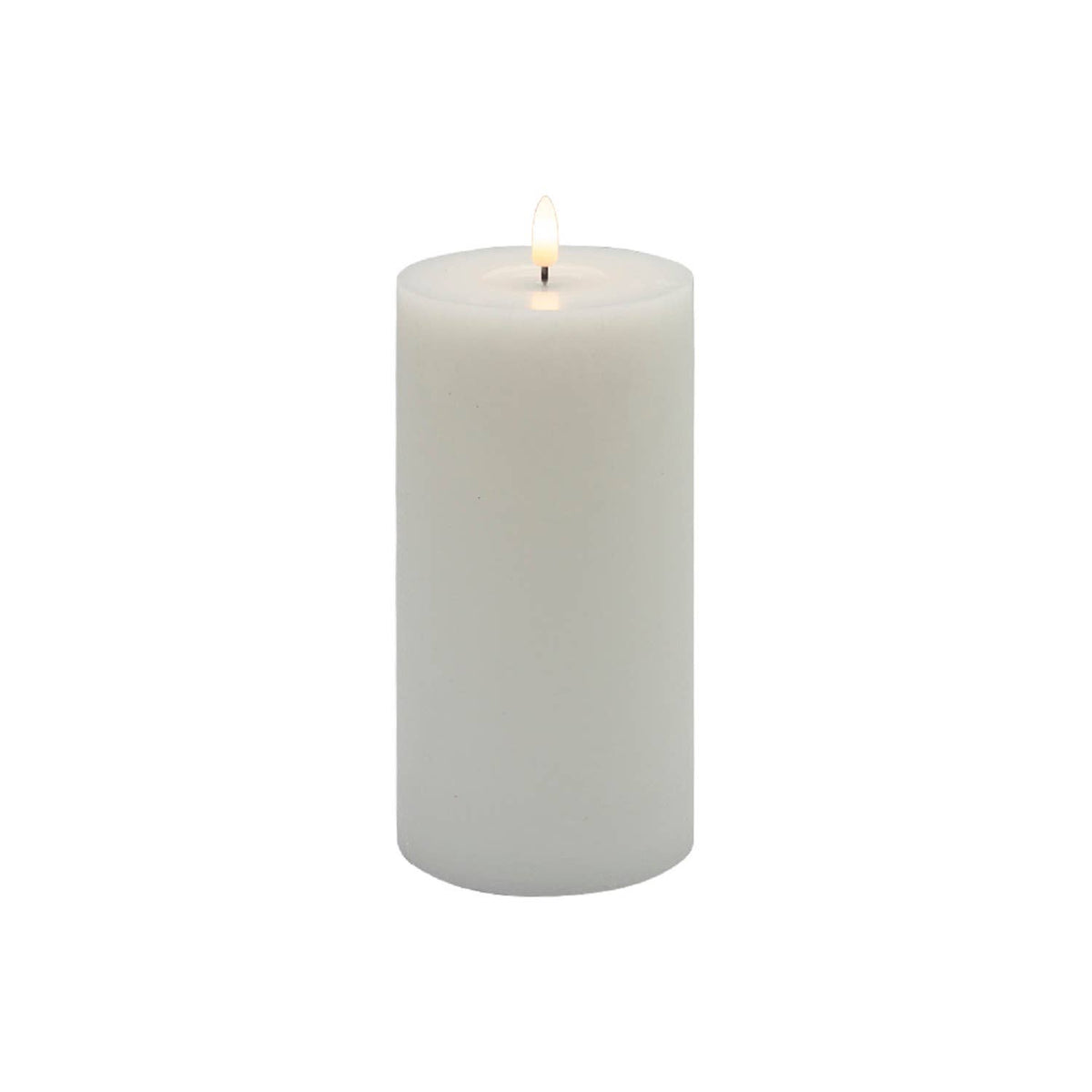 Large White Flameless Pillar Candle