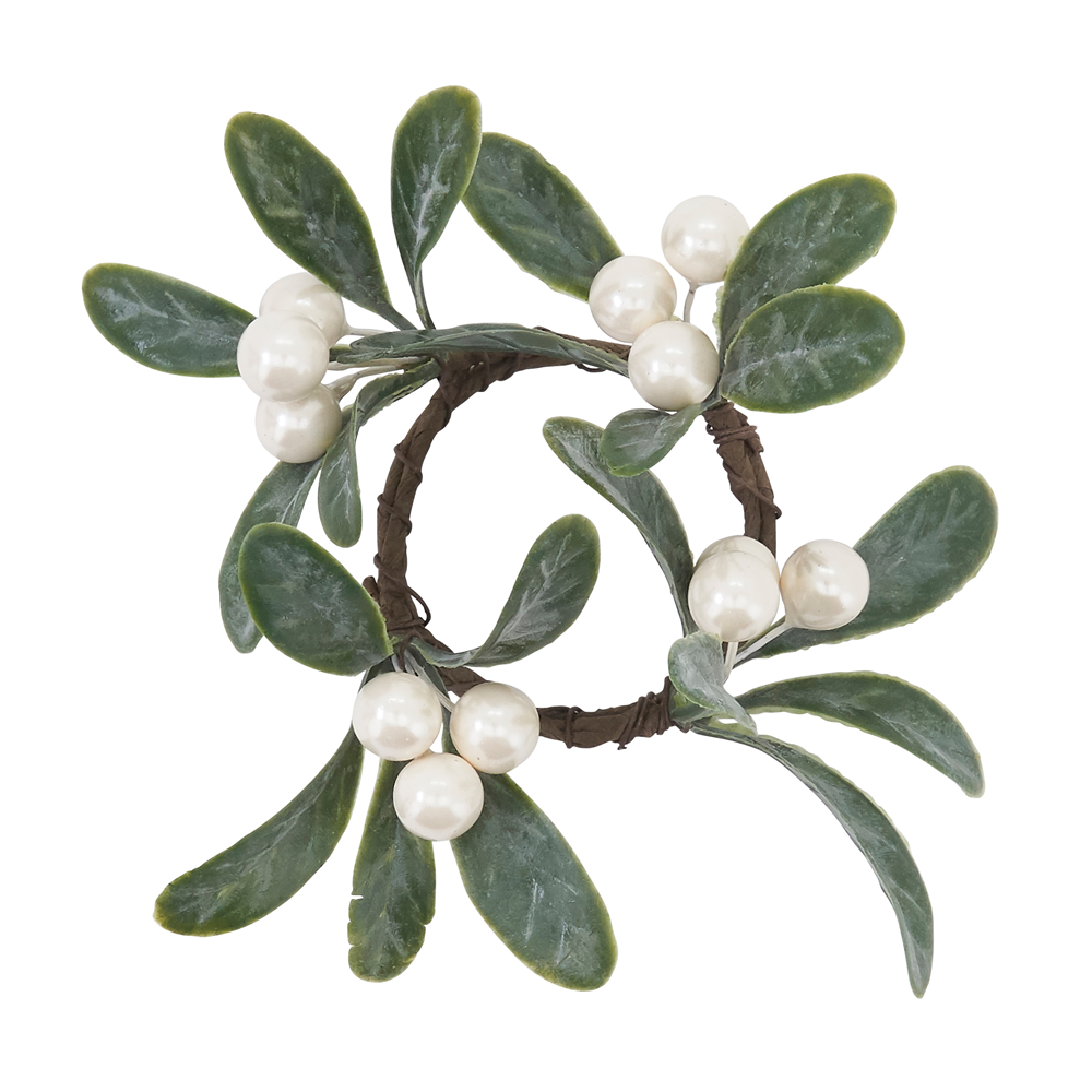Mistletoe Green Napkin Ring Holder