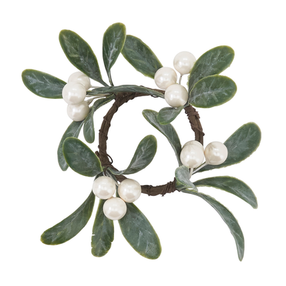 Mistletoe Green Napkin Ring Holder
