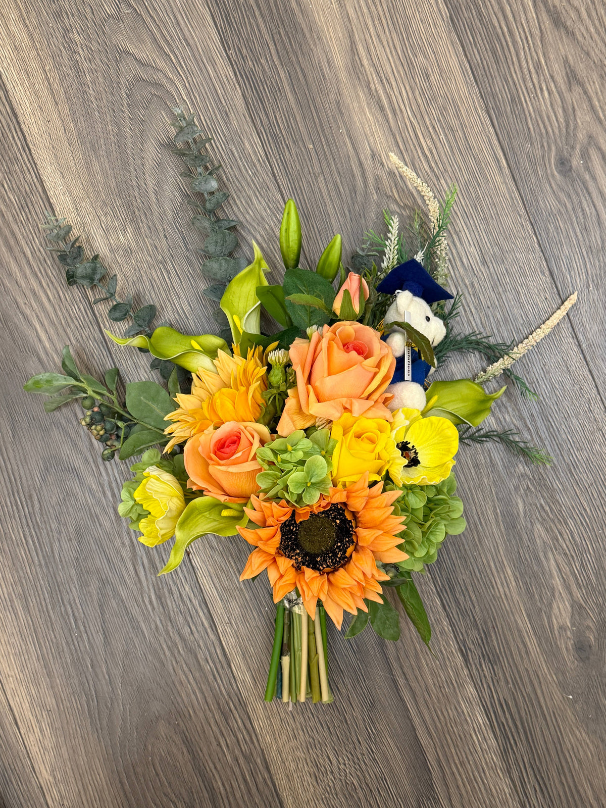 27.5"-Lux Collection-Moisturized Real Touch Sunflower Stem