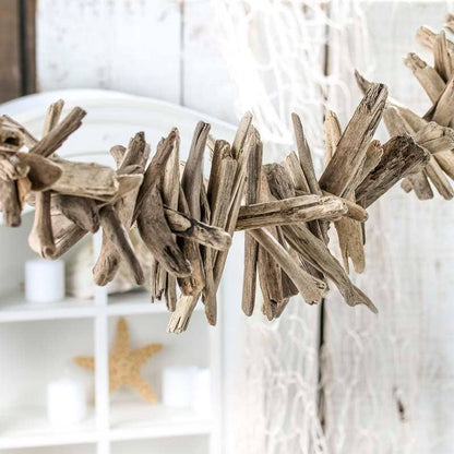Natural Driftwood Coastal Garland - 57”