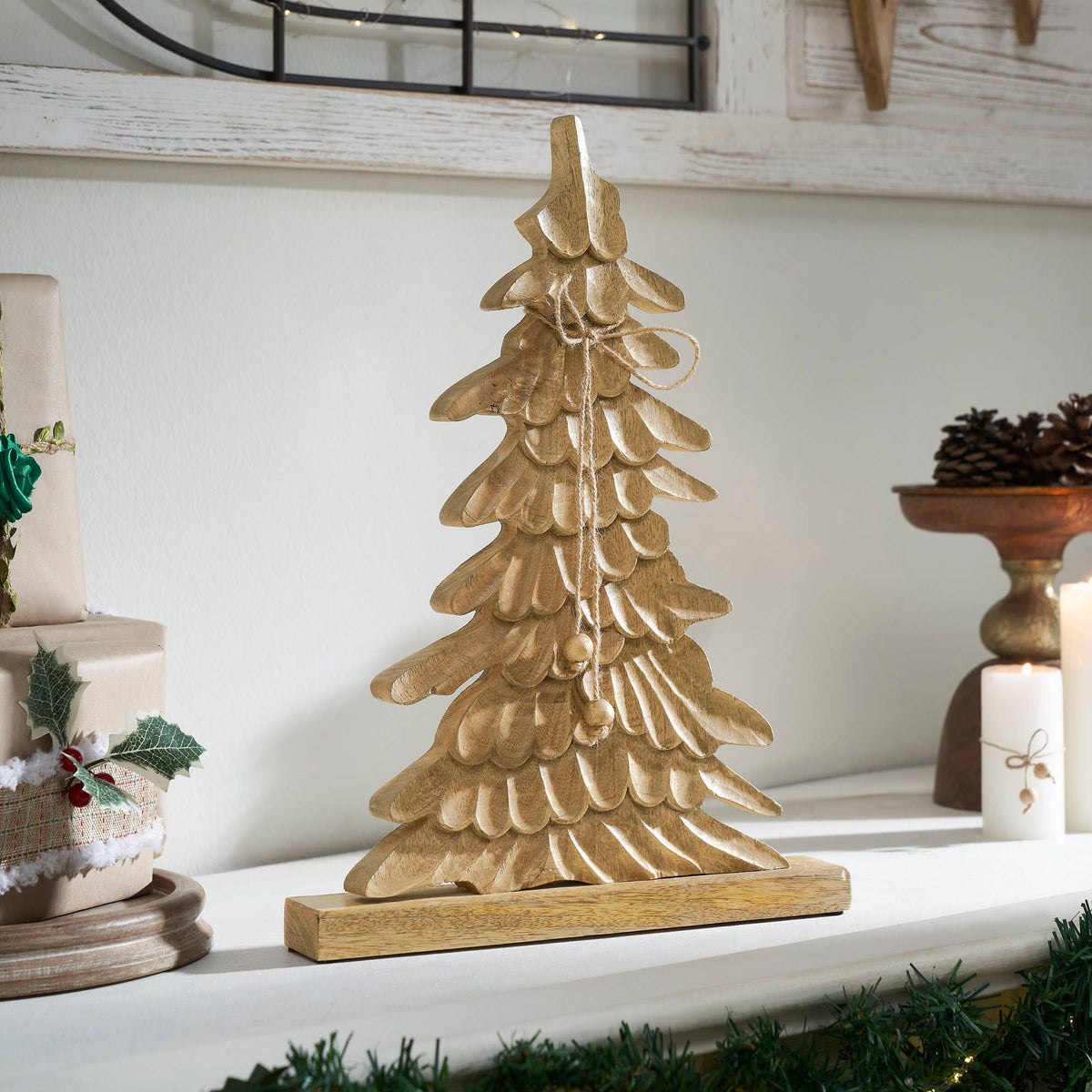 Winter Wonder Brushed Gold Wooden Tree