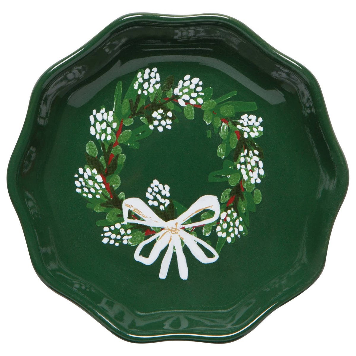 Wreaths Shaped Christmas Pinch Bowls - Set of 6