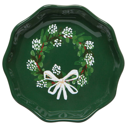 Wreaths Shaped Christmas Pinch Bowls - Set of 6