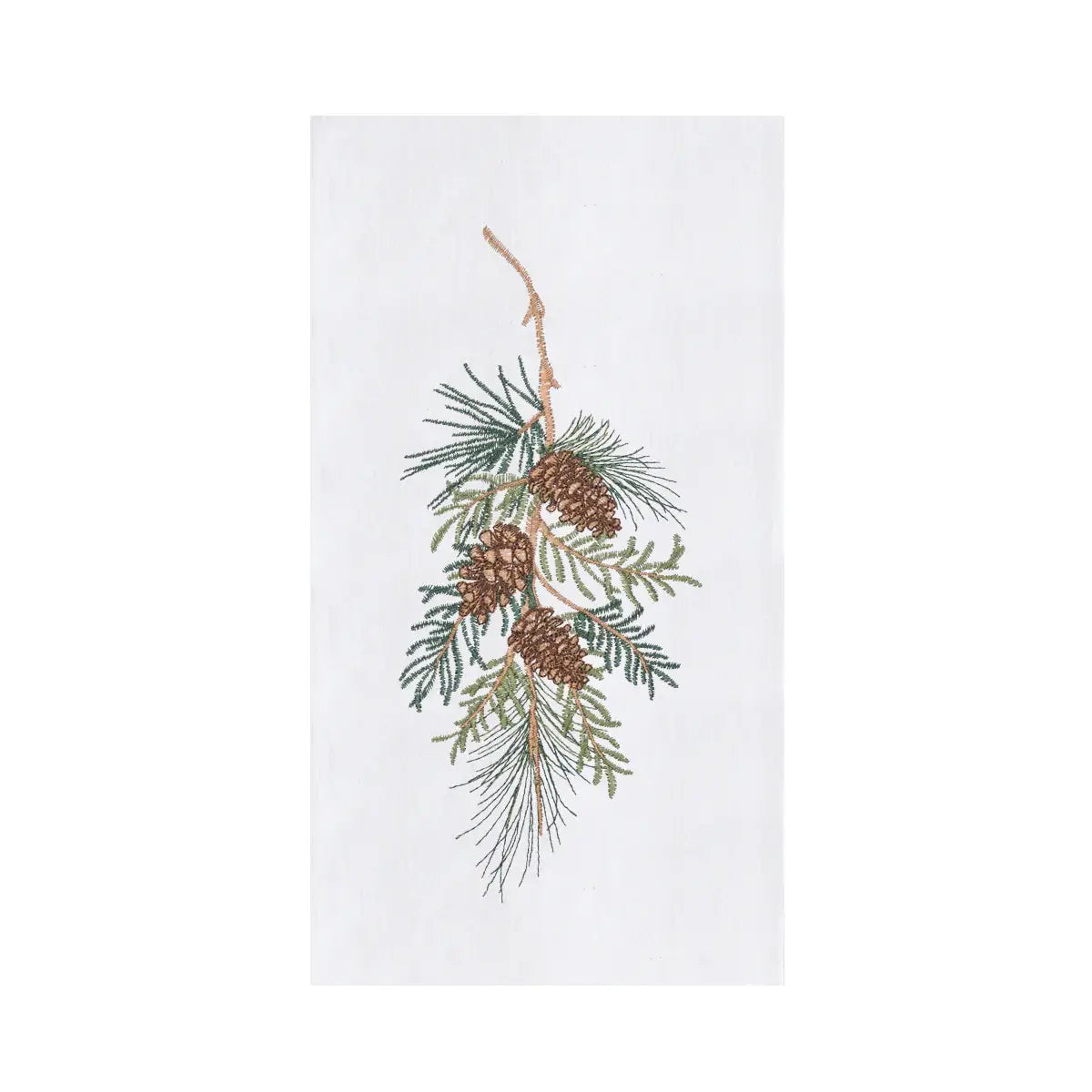 Christmas Pinecone Swag Kitchen Towel