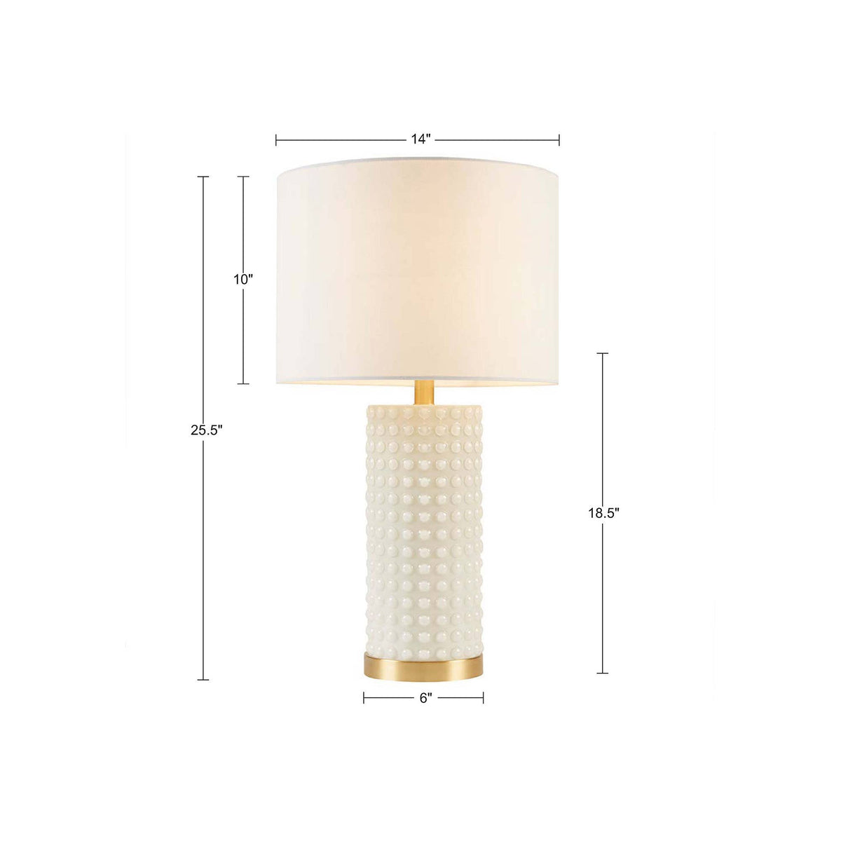 Glass Textured Dot Table Lamp