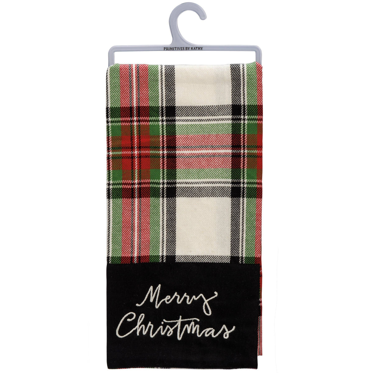Merry Christmas Plaid Kitchen Towel