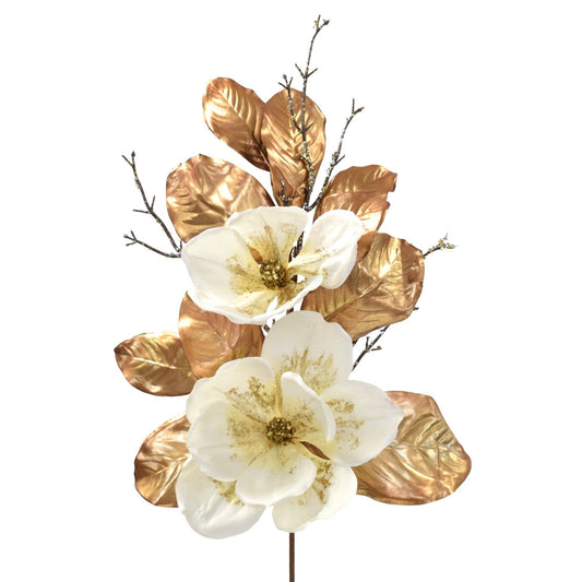 Glistening Magnolia Spray 38"