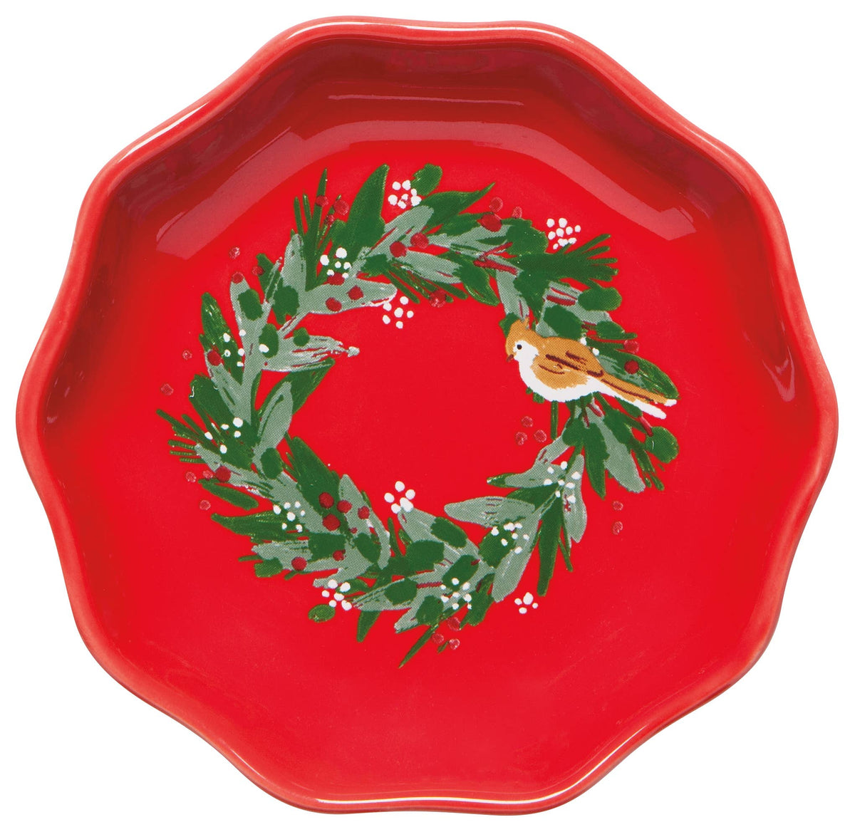 Wreaths Shaped Christmas Pinch Bowls - Set of 6