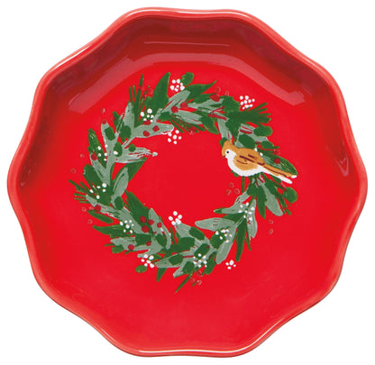 Wreaths Shaped Christmas Pinch Bowls - Set of 6