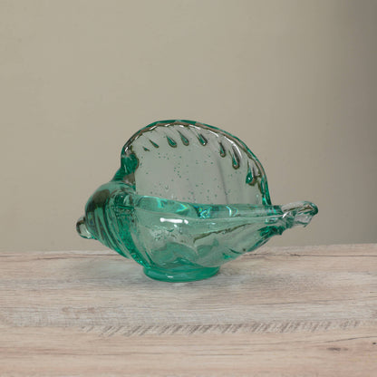 Handblown Glass Conch Shell, 9.5"L