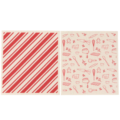 Christmas Baking Swedish Dishcloth Set