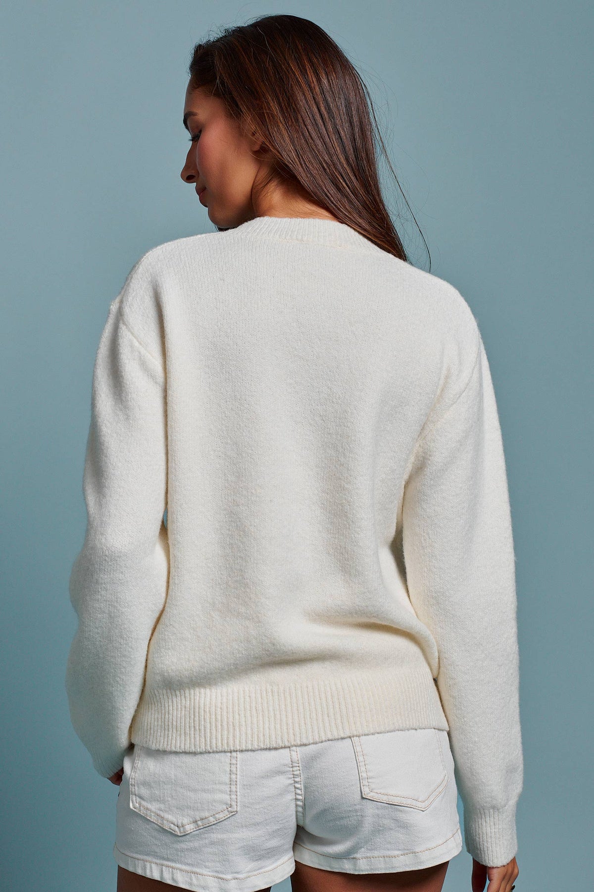 Vintage Flag Graphic Relaxed Soft Knit Sweater