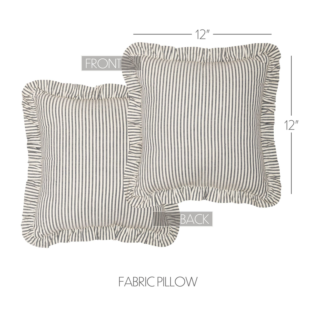 Farmhouse Ticking Stripe Throw Pillow Hatteras 12"
