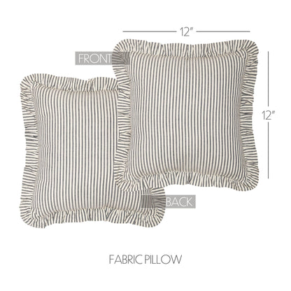 Farmhouse Ticking Stripe Throw Pillow Hatteras 12"