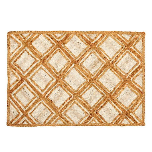 Simple Diamond Jute Rug