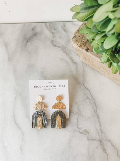 Hammered Arch Southern Statement Earrings